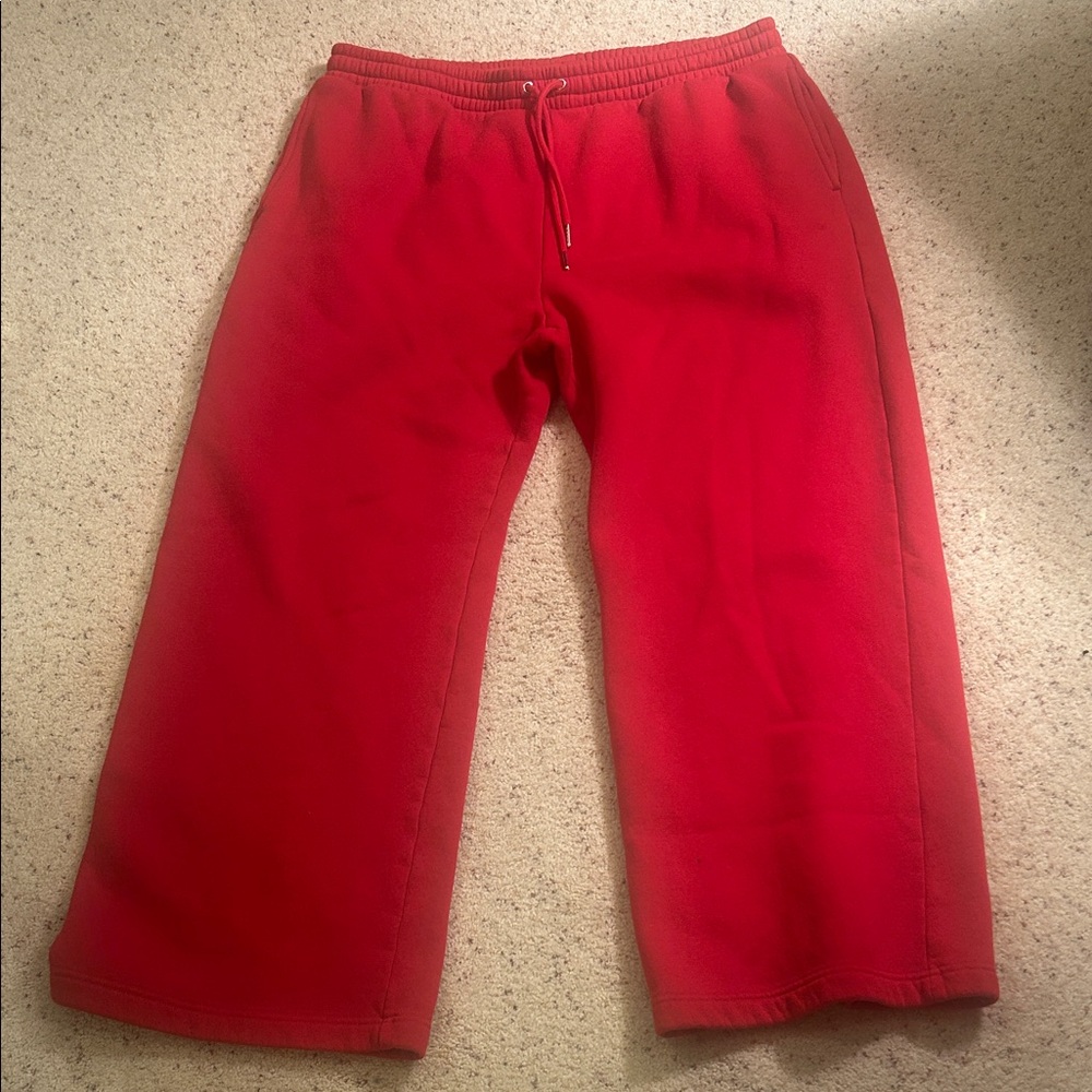 Abercrombie & Fitch Vibrant Red Short Length Sweatpants